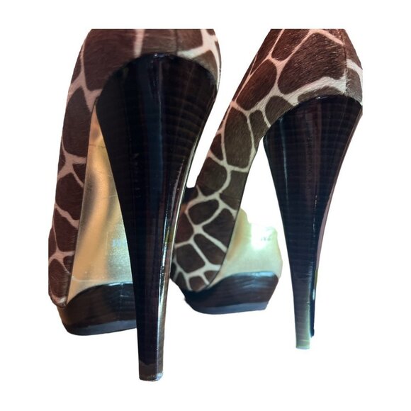 Michael Kors Pressley Platform Giraffe Haircalf Size 7 - Picture 9 of 10